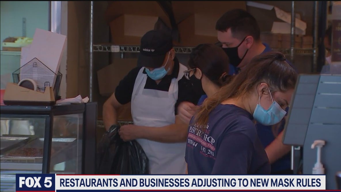 Restaurants and businesses in the DC area are adjusting to new mask rules